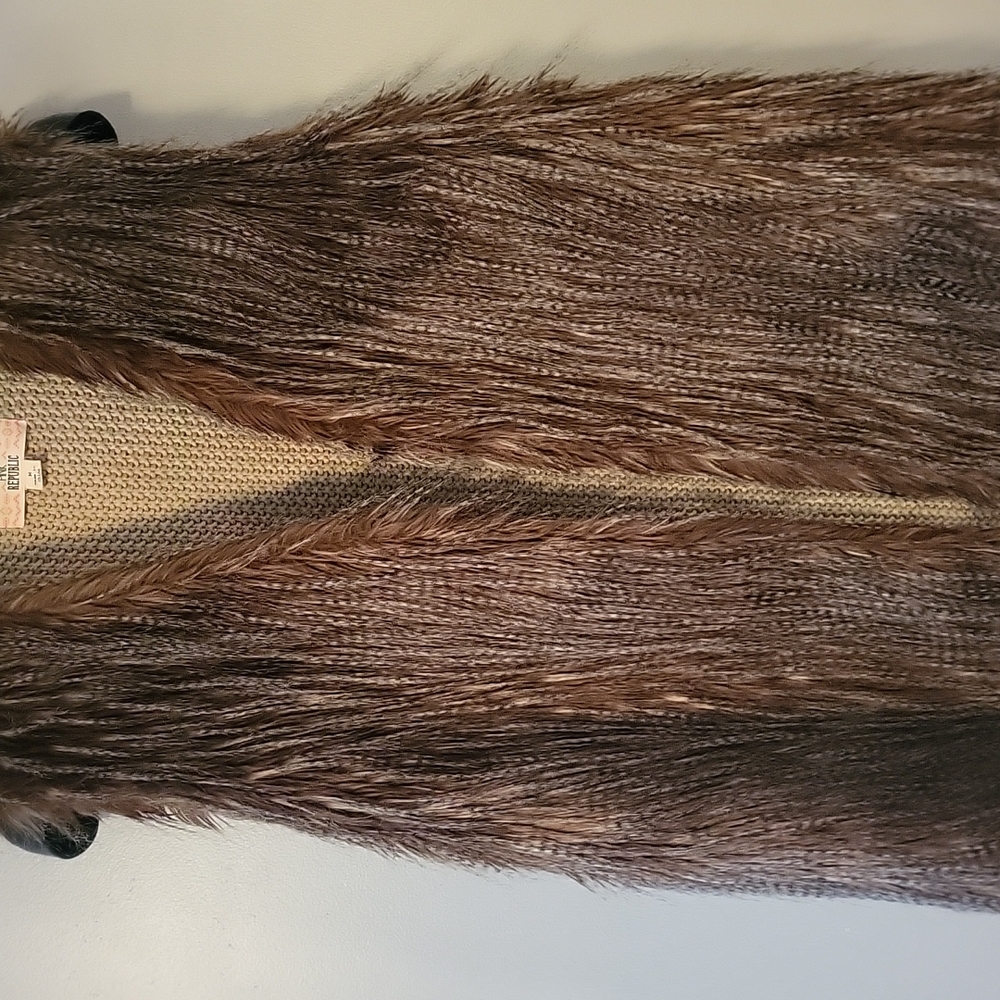 Pink Republic Brown Faux Fur Vest